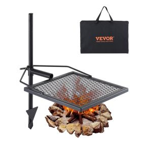 VEVOR Swivel Campfire Grill, Fire Pit Grill Grate over Fire Pits, Heavy Duty Steel Grill Grates, 360Â° Adjustable Open Fire Outdoor Cooking Equipment